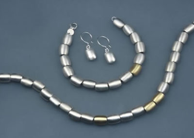 Sterling Silver and 18k Gold Necklace