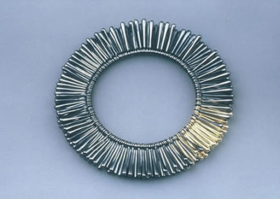 Oxidized Sterling Silver and 18k Gold Bracelet