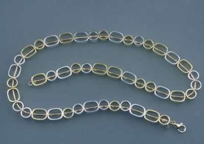 Sterling Silver and 18k Gold Necklace